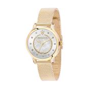 maserati epoca 34mm 3h silver dial yg mesh band