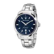 maserati successo 44mm 3h blue dial ss br