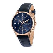 maserati sorpa stainless steel 42mm chronograph blue dial blue strap image