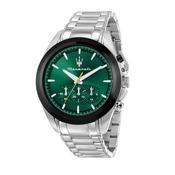 maserati traguardo 43mm chrono green dial stainless steel bracelet image