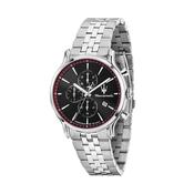 maserati epoca slim 40mm chronograph black dial stainless steel bracelet