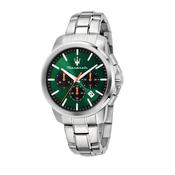 maserati succeso 42mm chr green dial stainless steel bracelet