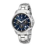 maserati successo 42mm chrono blue gun dial stainless steel bracelet image
