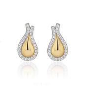 silver iris earrings image