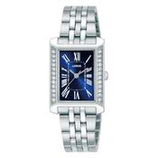 lorus quartz ladies stainless steel blue dial bracelet watch