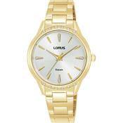 lorus quartz ladies gold plated white dial bracelet watch