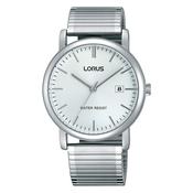 lorus quartz gents stainless steel white dial expander bracelet watch