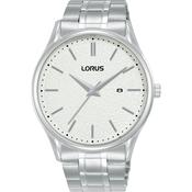 lorus quartz gents stainless steel white dial bracelet watch image