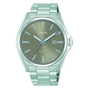 lorus quartz gents stainless steel grey dial bracelet watch image