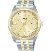 lorus quartz gents two tone yellow gold champagne dial bracelet watch