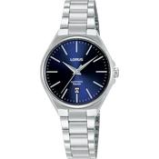 lorus quartz ladies stainless steel blue dial bracelet watch image