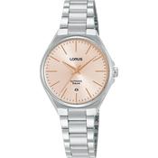 lorus quartz ladies stainless steel pink dial bracelet watch image
