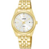 lorus quartz ladies gold plated champagne dial bracelet watch