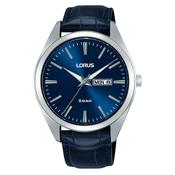 lorus quartz gents stainless steel blue dial strap watch image