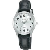 lorus quartz ladies stainless white dial strap watch