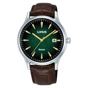 lorus quartz gents stainless steel green dial strap watch