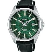 lorus automatic gents stainless steel green dial strap watch image