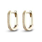 jette earrings silver 925 yellow gold plate with cubic zirconia
