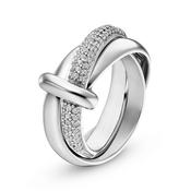 jette ring silver 925 rhodium plated with cubic zirconia size57