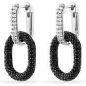 jette earrings silver 925 rhodium plated with cubic zirconia
