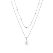 jette necklace silver 925 rhodium plated pea 45+3cm