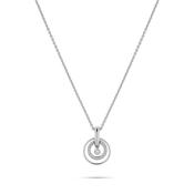 jette necklace silver 925 rhodium plated with cubic zirconia 45+3cm