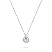 jette necklace silver 925 rhodium plated with cubic zirconia 48cm