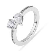 jette ring silver 925 rhodium plated with cubic zirconia size55