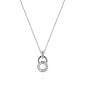 jette necklace silver 925 rhodium plated with cubic zirconia 48cm