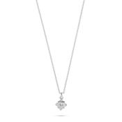 jette necklace silver 925 rhodium plated with cubic zirconia 45+3cm