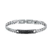 sector jewels energy bracelet with tag in hammered finishing and vintage effect 22cm image