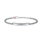 sector jewels energy bracelet with tag in hammered finishing 22cm image