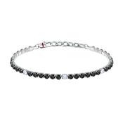sector jewels tennis bracelet with black and white crystals 22cm image