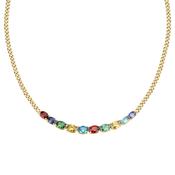 morellato 18k gold plated colori necklace 10 pcs cz stones  38+7cm image