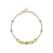 morellato 18k gold plated colori bracelet 5 cz+4 crystals  16+3cm image