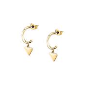 morellato 18k gold plated trilliant �14mm hoop earrings  triangle image