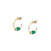 morellato 18k gold plated colori summer  hoop earrings emer bead image