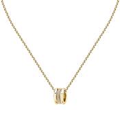 morellato 18k gold plated vintage bold necklace stainless steel gold plated crystal 40+5cm
