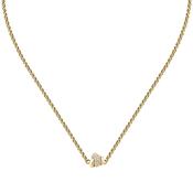 morellato 18k gold plated legame neckl ss yg crystal white 40+5cm image