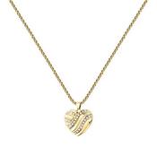 morellato 18k gold plated battito neckl ss yg heart crystal 40+5cm image