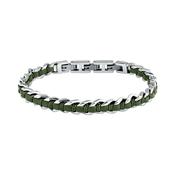 sector bandy bracelet steel 19+3cm leather green image