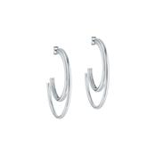 ted baker helinaa large double hoop earring silver tone image