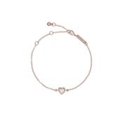 ted baker hansa: crystal heart bracelet rose gold &amp; clear crystal image