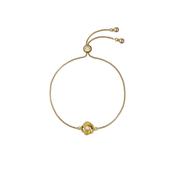 ted baker florie: pearl flower adjustable bracelet gold tone image