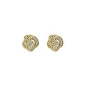 ted baker florine: crystal flower stud earrings gold tone, clear crystal image