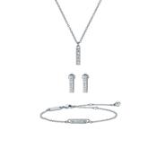 ted baker minni: mini sparkle bar gift set, silver tone, clear crystal image