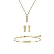 ted baker minni: mini sparkle bar gift set, gold tone, clear crystal image