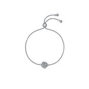 ted baker florina: crystal flower adjustable bracelet silver tone image
