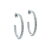 ted baker clanci: medium crystal silver tone hoop earrings