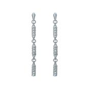 ted baker corinne: cosmic crystal drop earrings silver tone clear crystal image